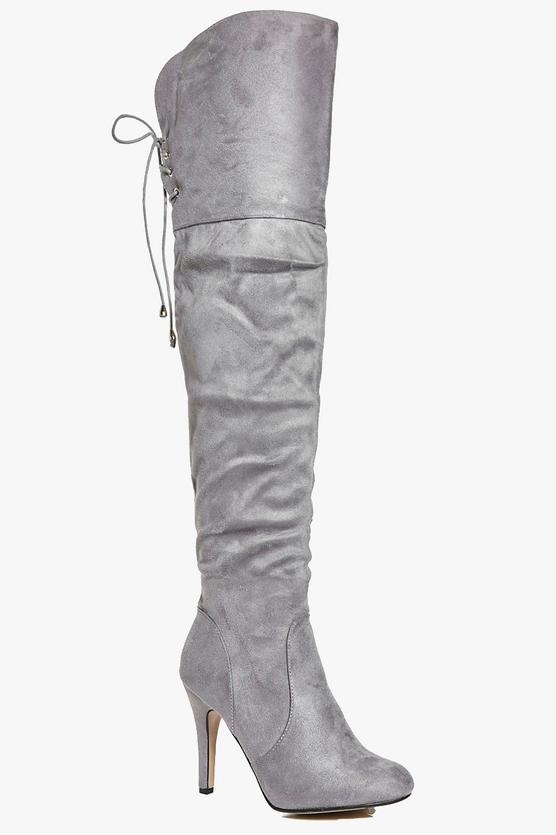 Lexi Lace Back Over The Knee Boot